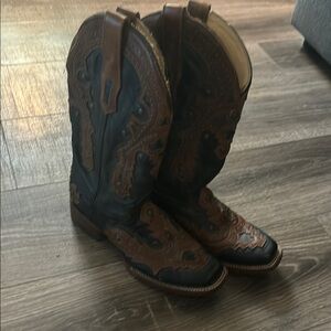 Black and Brown Western Cowboy Boots